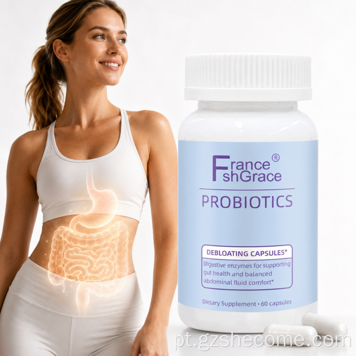 Shecome Cápsulas Probióticas Enzimas Digestivas Saúde Intestinal